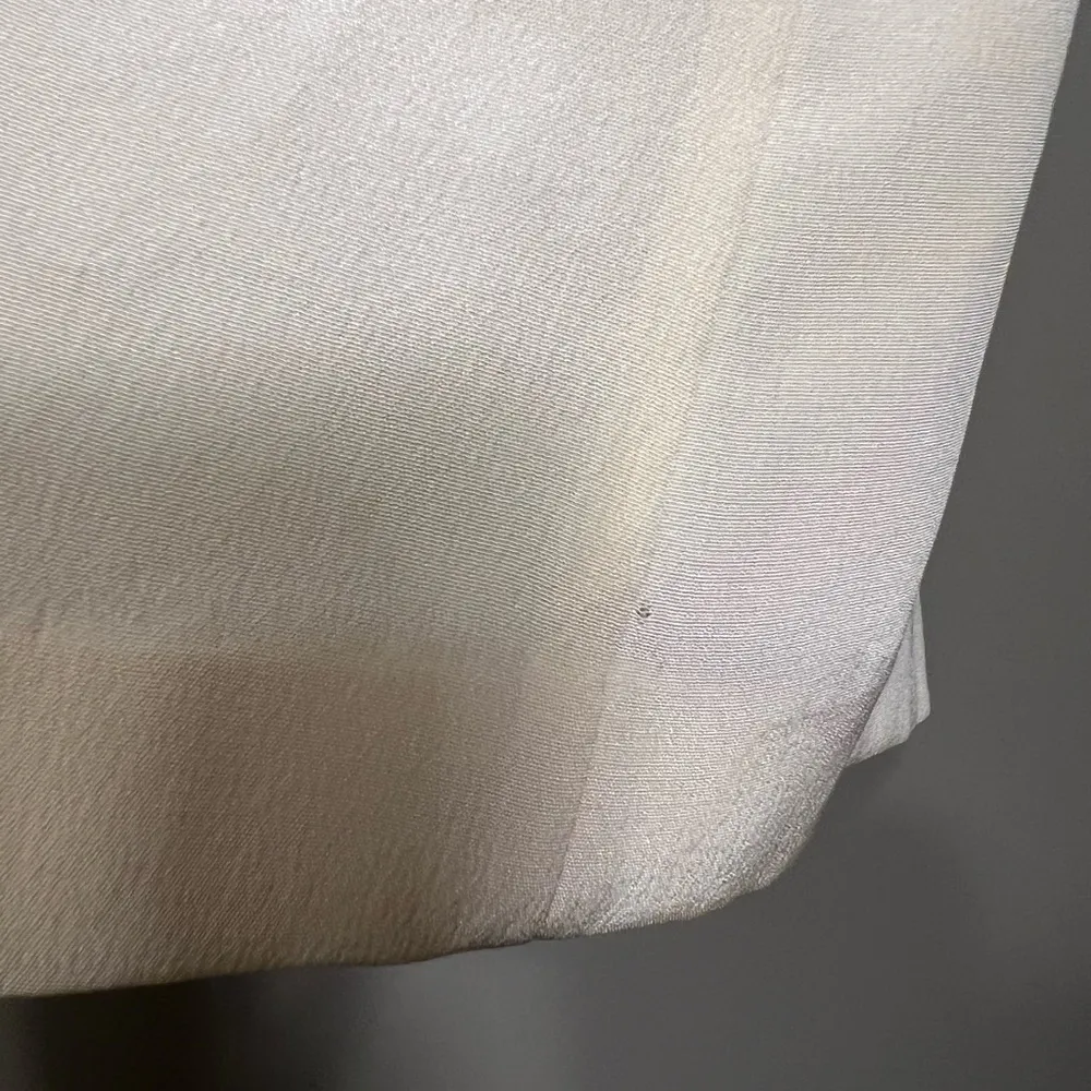 Cream Kate Spade Sleeveless Silk Blouse with Ruffle Collar GUC - Image 9