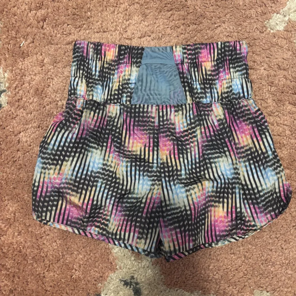 Free People Movement The Way Home Printed Shell Running Shorts Womens Size M Blue Size M - Image 8