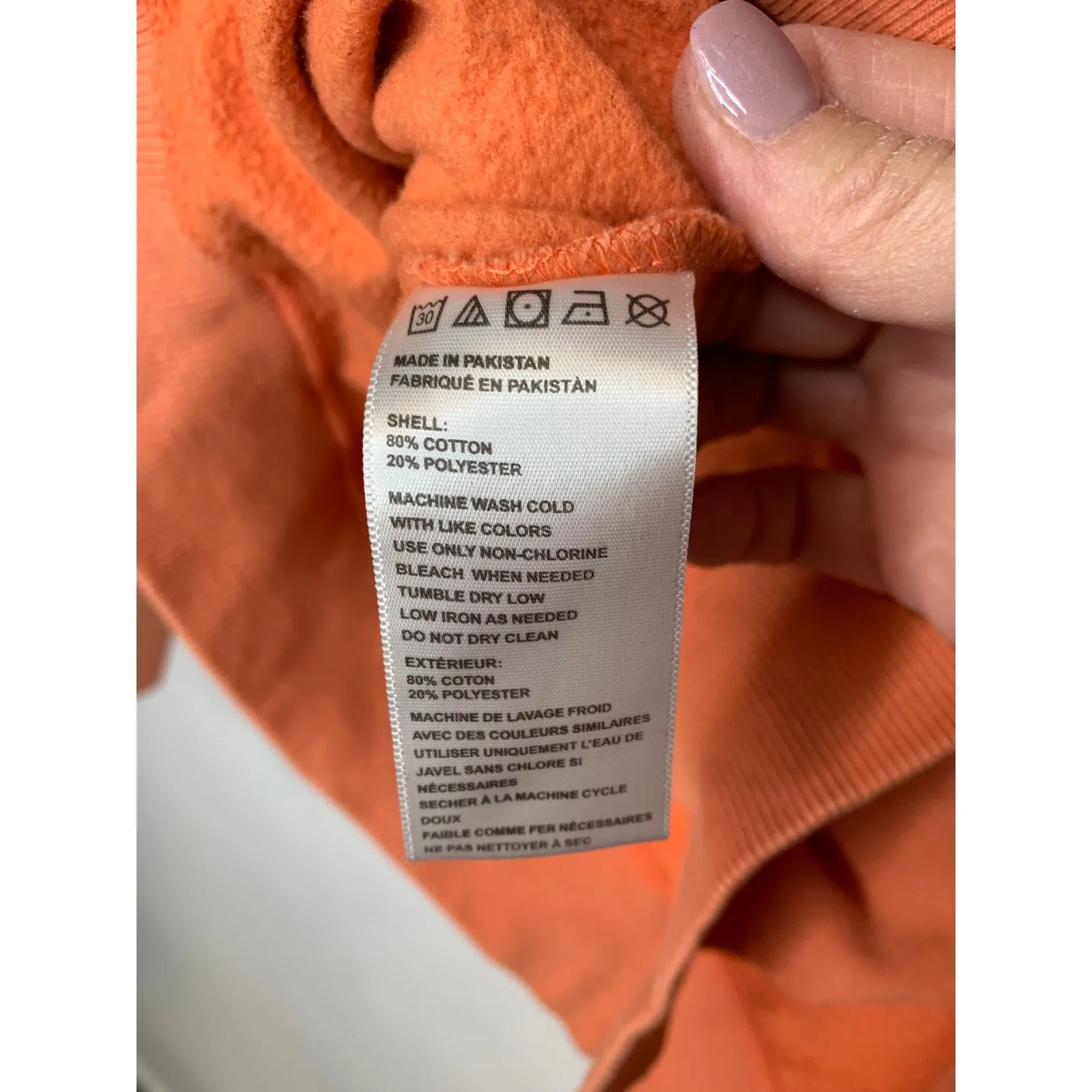 Urban Outfitters Orange Crew Neck Sweatshirt Size Small Side Split Normcore - Image 4