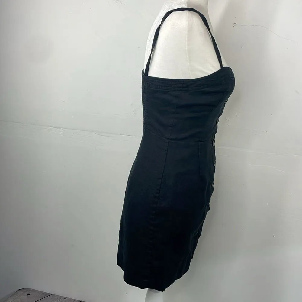 Aritzia Wilfred Dress Black Ducharme Linen Mini Coastal Whimsy Western size 0 - Image 2