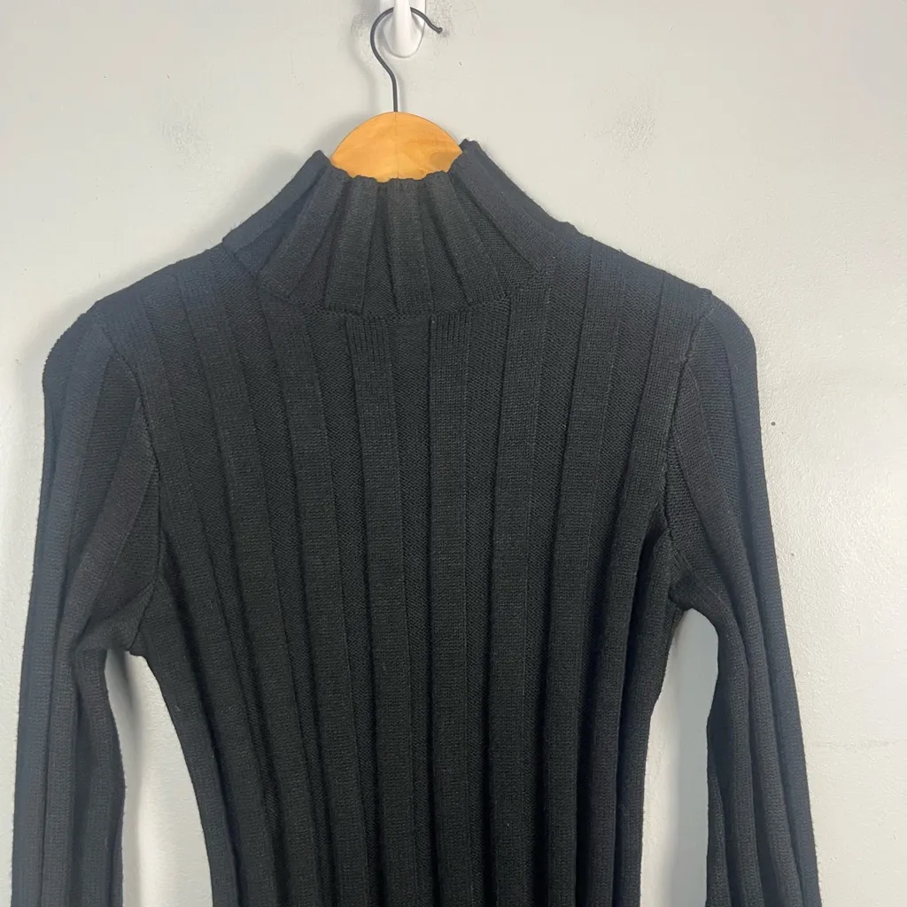 New lover + friends TAYTAY SWEATER DRESS size medium black - Image 4