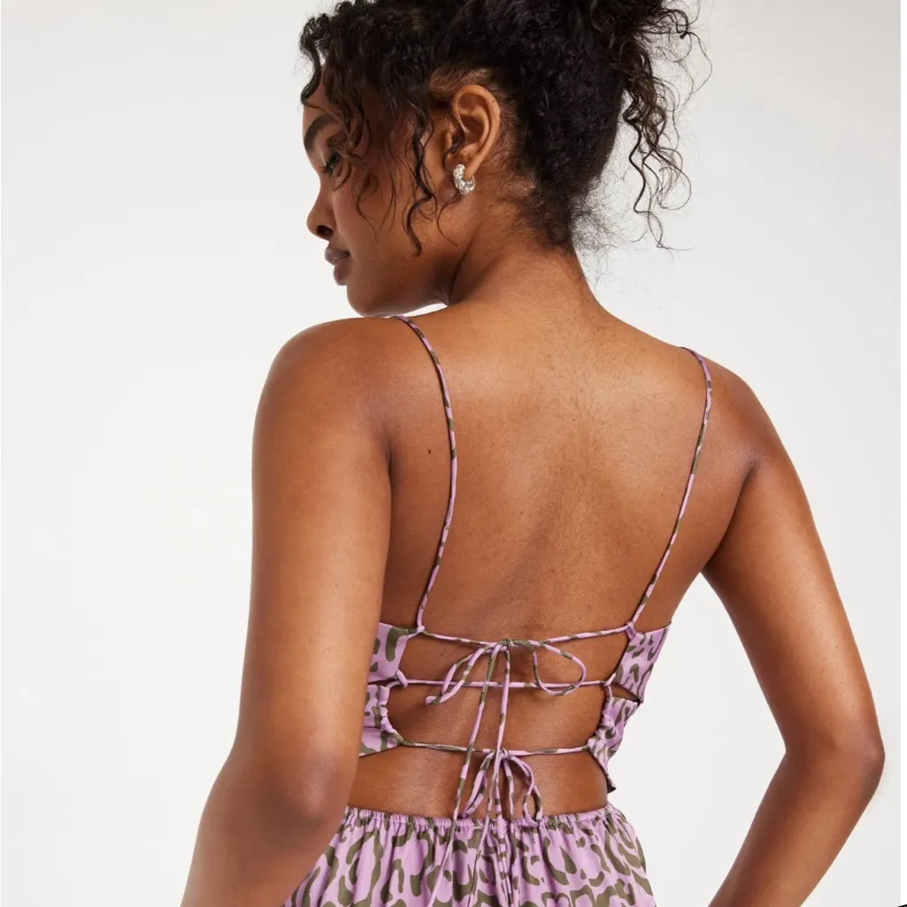 For Love & Lemons Satin June Midi Dress NWT XS - Image 4