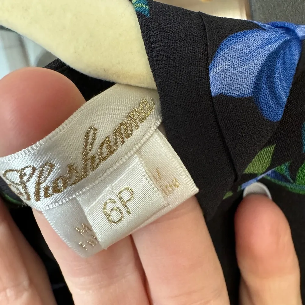 Shoshanna Kiana Mixed Floral Mini Dress cocktail long sleeve mock neck navy - Image 5