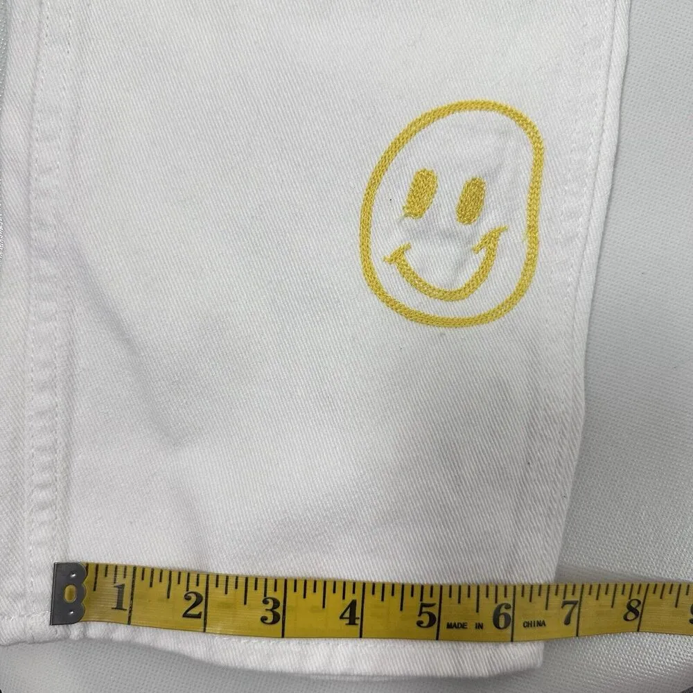 PACSUN Jeans Carpenter Low Rise Pants White Embroidered Skater Indie EMO… - Image 14