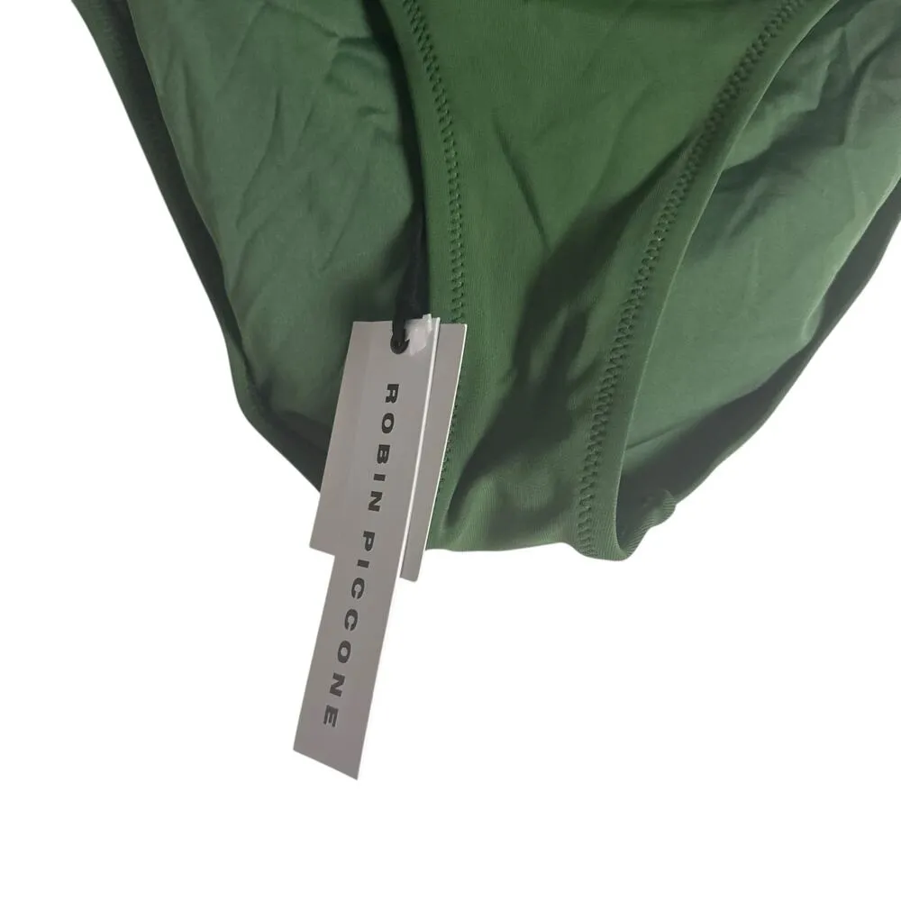 Robin Piccone Malachite Green Banded Twist Front Hipster Bikini Swimsuit Bottoms - Image 8