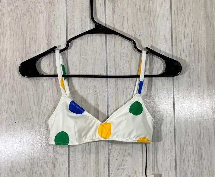 NEW Solid & Striped The Rachel Bikini Top Small Multi Dot Primary size XS NWT - Image 2
