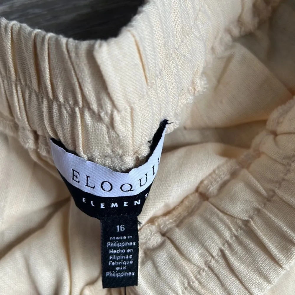 NEW ELOQUII Elements Women's Plus Size Linen Blend Jogger Pants - Image 9