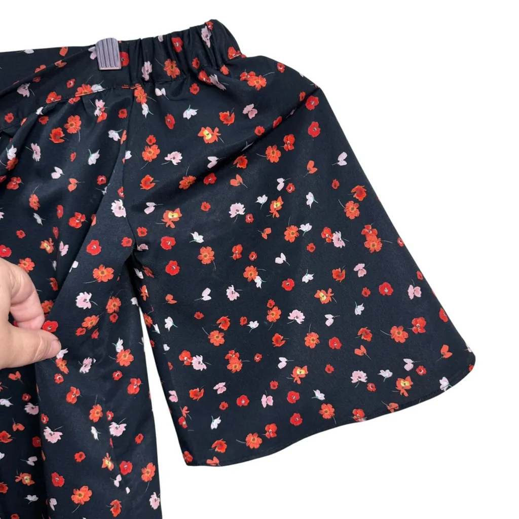 7 For All Mankind Floral Off Shoulder Oversized Blouse Tie Front Small - Image 4