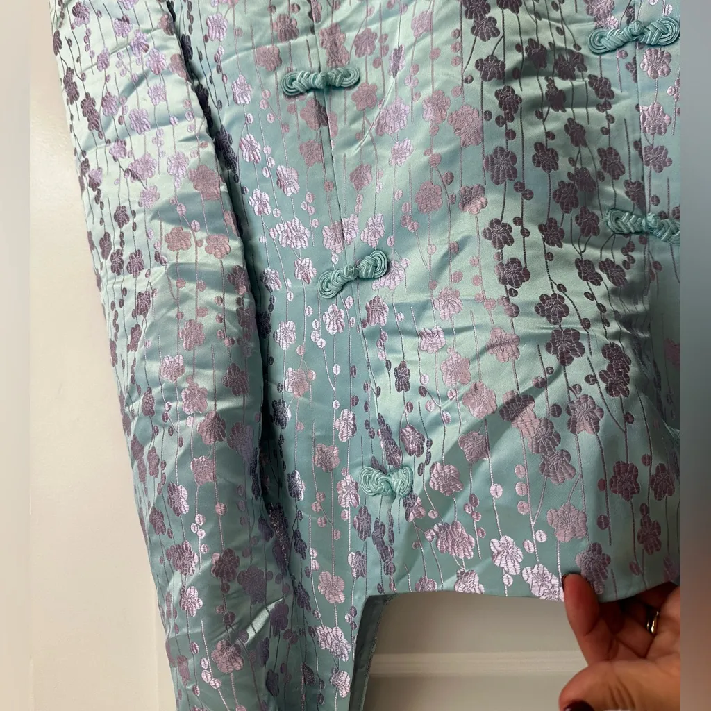 Sau Lee Jen Chinese Jacquard Dress‎ in Blue Size US 10 NWT - Image 6