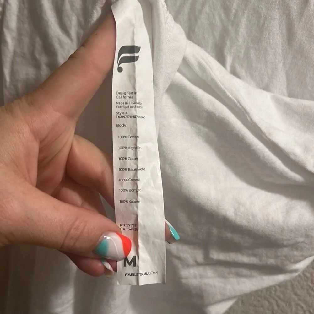 ✨Fabletics Micah Muscle White Sz Medium Tank✨ - Image 8