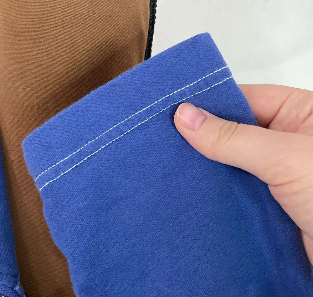 Fresh produce zippered sweat jacket with spread collar in blue size M - Image 7