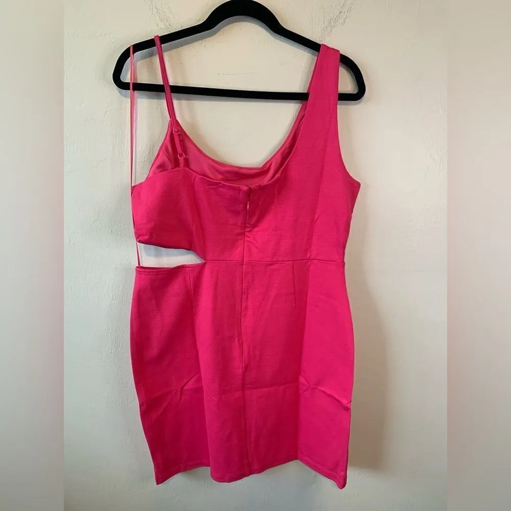 Socialite Bloomingdale’s Hot Pink cut out dress size XL‎ - Image 2