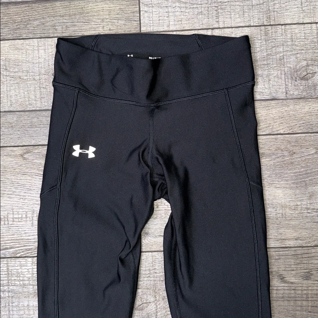 Under Armour Run Compression Jet Black Performance Leggings - Image 2