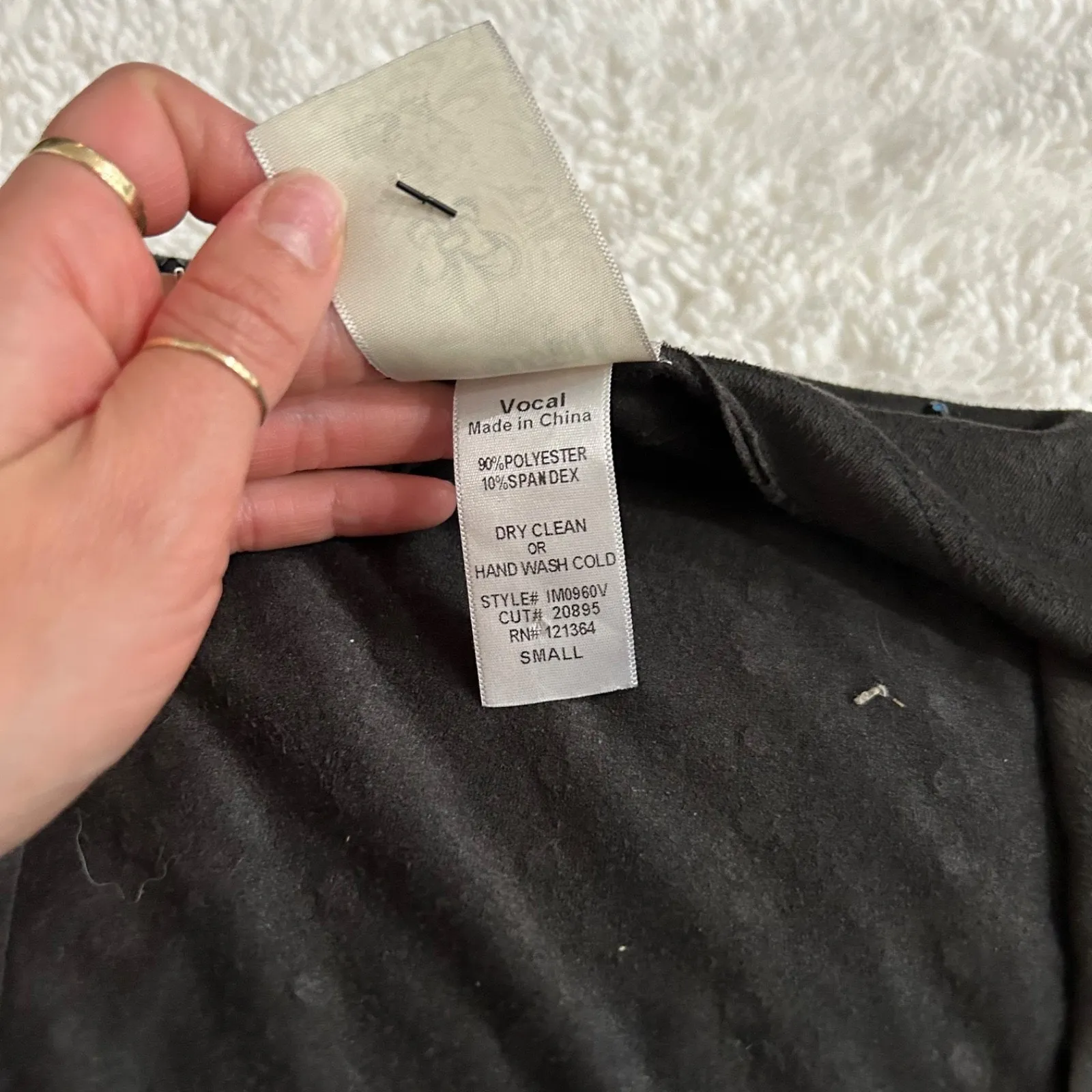 NWT Vocal USA Womens Black Microsuede Duster Vest Boho Hippie Gothic Sz Small - Image 5