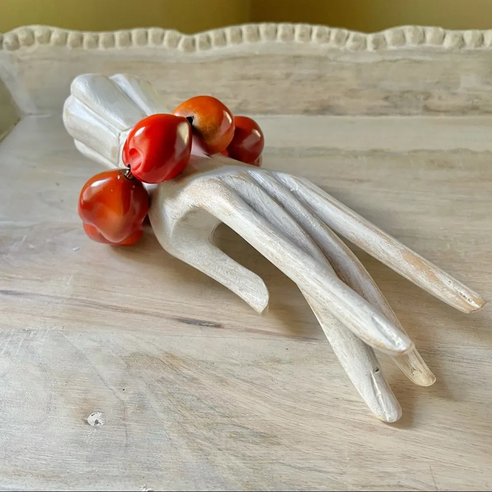 Autumn Orange Stretchy Chunky Boho Bracelet - Image 4