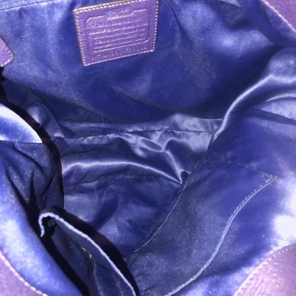 COACH AVERY Pebbled Purple Leather Hobo Shoulder Bag F23309 - Image 9