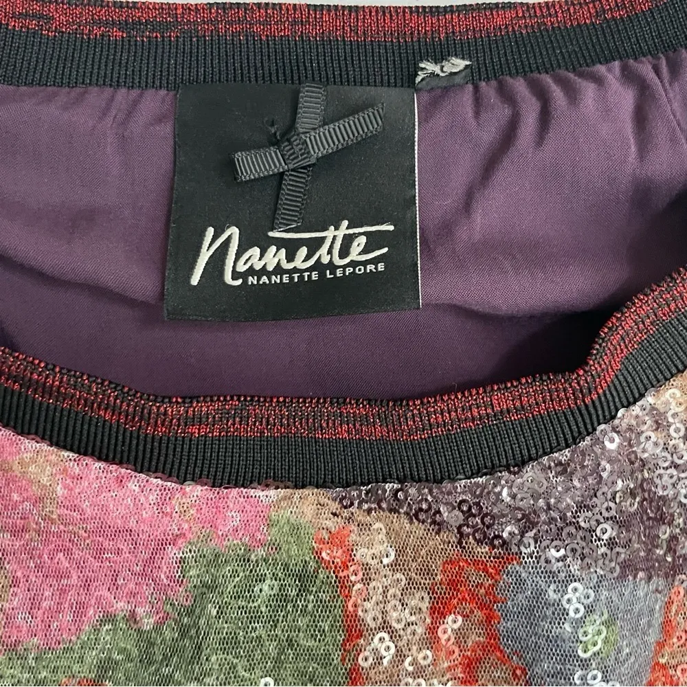 Nanette Lepore  Pop Art
Sequined Oversize Body Tee
Sz. Small - Image 7