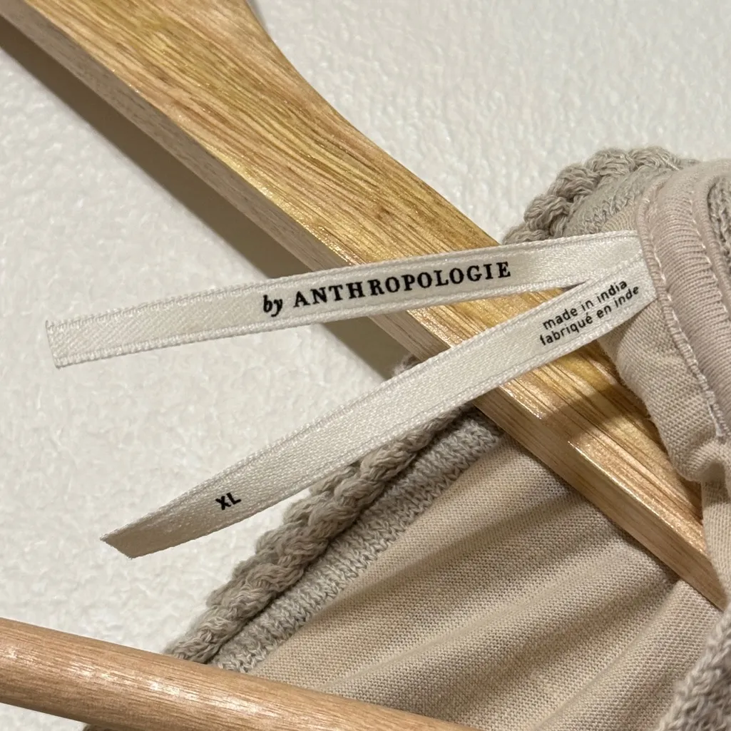 Anthropologie Sleeveless Sweater Twofer Maxi Dress Size XL Sweater Knit Cotton - Image 6