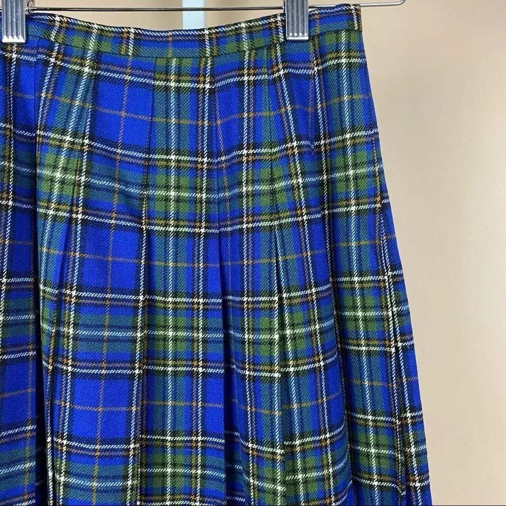 Pendleton Size 8 100% Wool Plaid Pleat Academia Fall Winter Skirt - Image 5