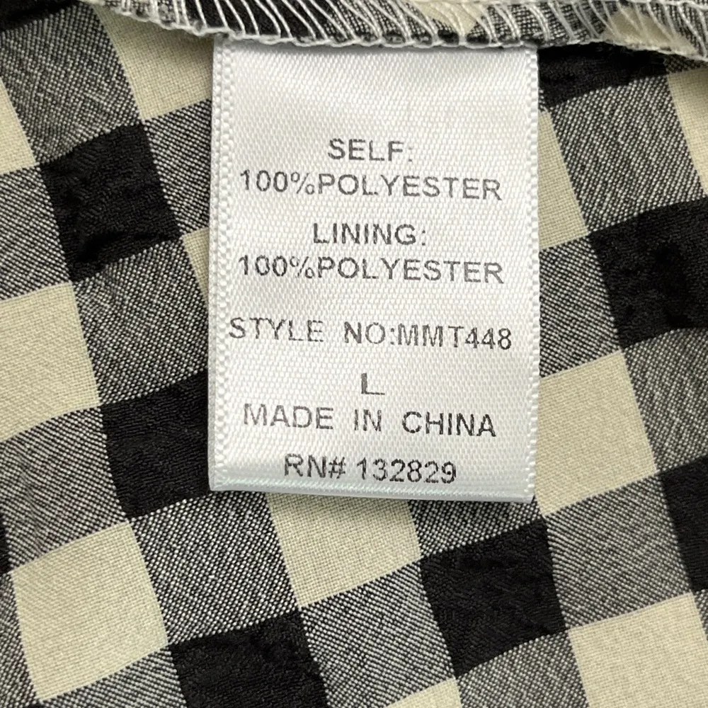 NWT Miou Muse Gingham Black and White Off - Image 9