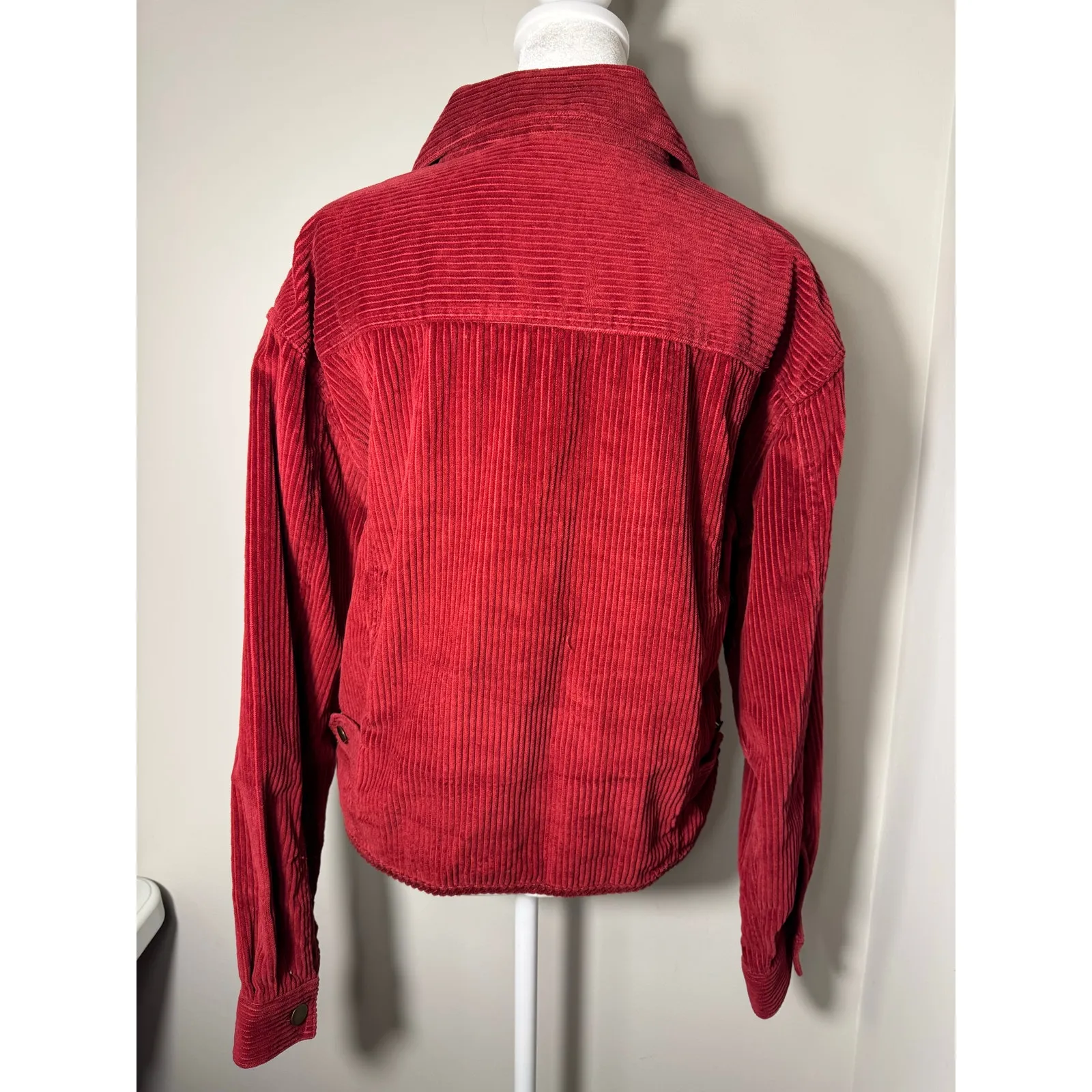 Vintage Crossroads Y2K 90s Red Corduroy Jacket Gilmore Girls Size M - Image 5
