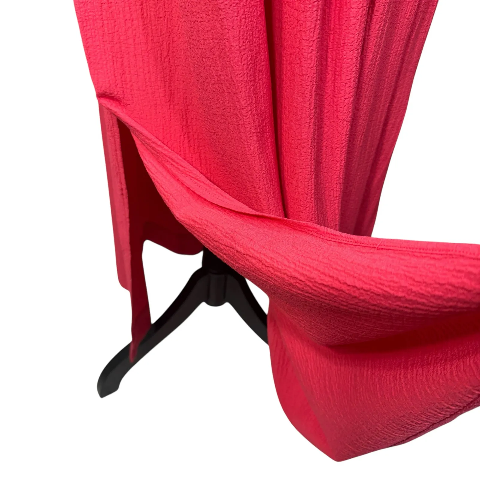 Calvin Klein SZ 4 Maxi Dress Sleeveless Smocked Bodice Slits Gauzy Ruffled Strap - Image 3