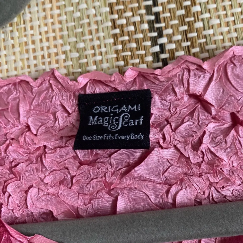 Origami Magic Scarf Top Pink 90s Vintage OS Women’s Shirt Stretch Y2K Style - Image 3