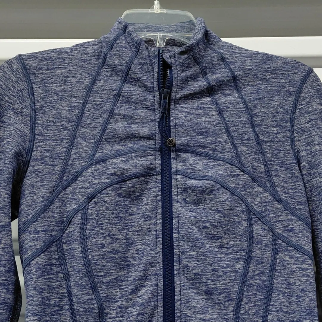 Lululemon Define Jacket Womens Size 4 Blue Full Zip Thumbholes Athleisure Yoga - Image 10