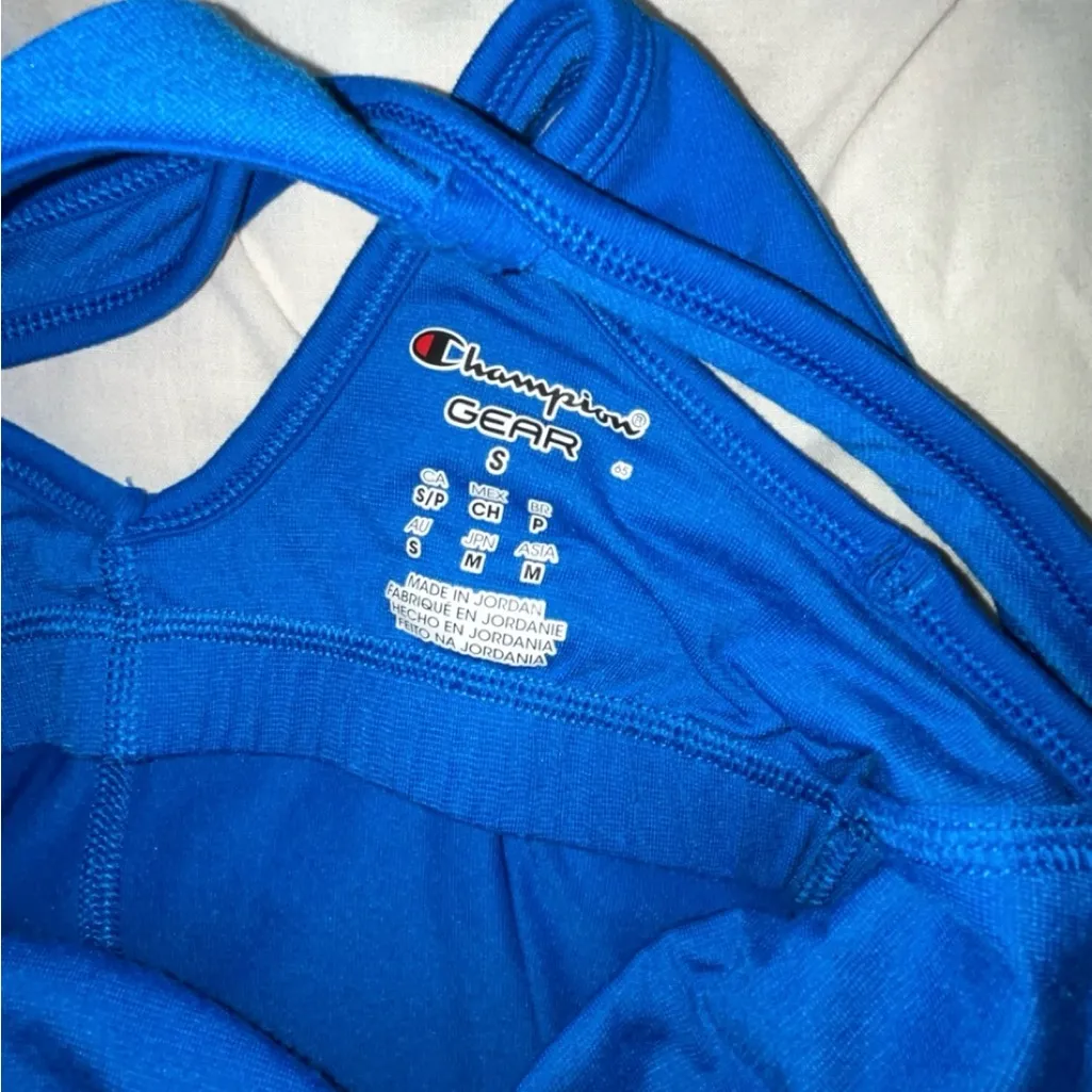 Champion Women’s Athletic Built in Padded Sports Bra Tank Cobalt Blue SIZE S - Image 4