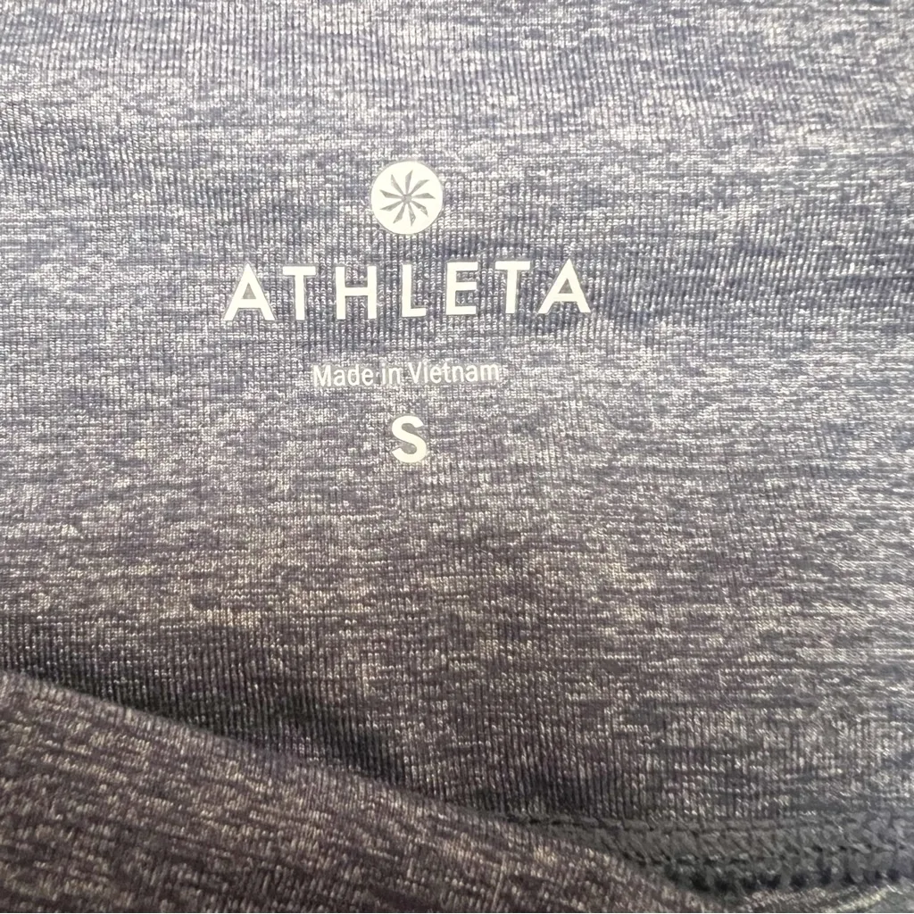 ATHLETA High Rise Quest Chaturanga Yoga Pants Cropped Blue #212387 Size Small - Image 7