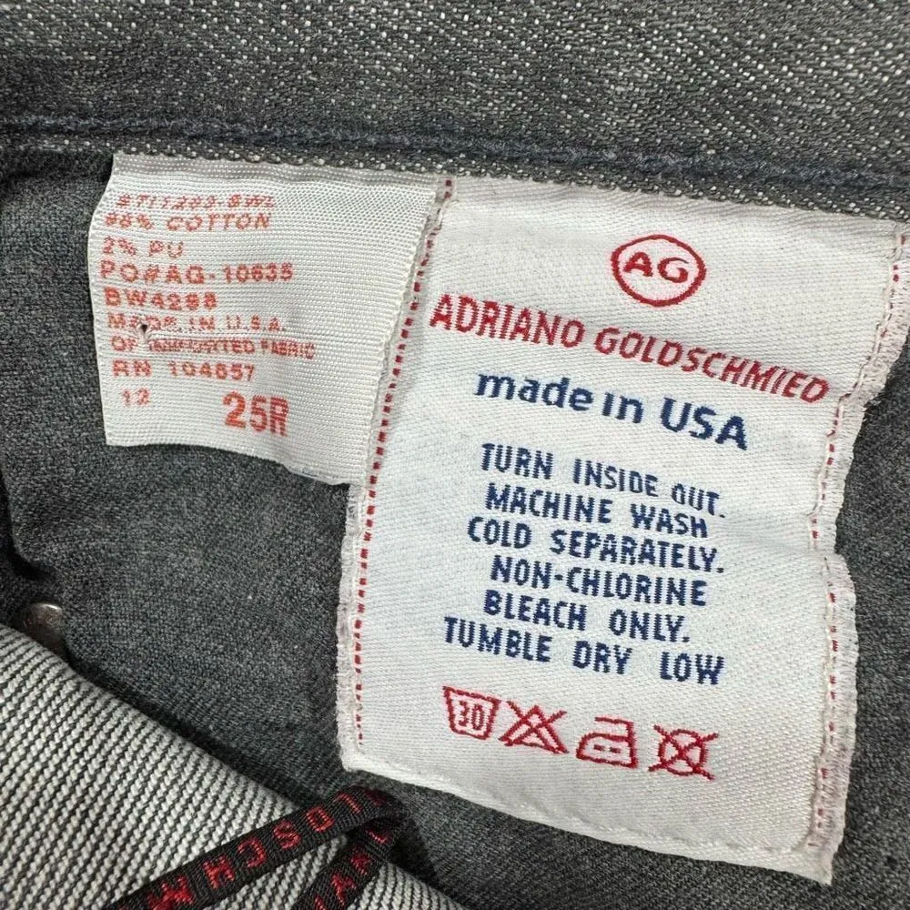 Adriano Goldschmied AG The Willow Slim Straight Leg Jeans Womens 25R grey - Image 5