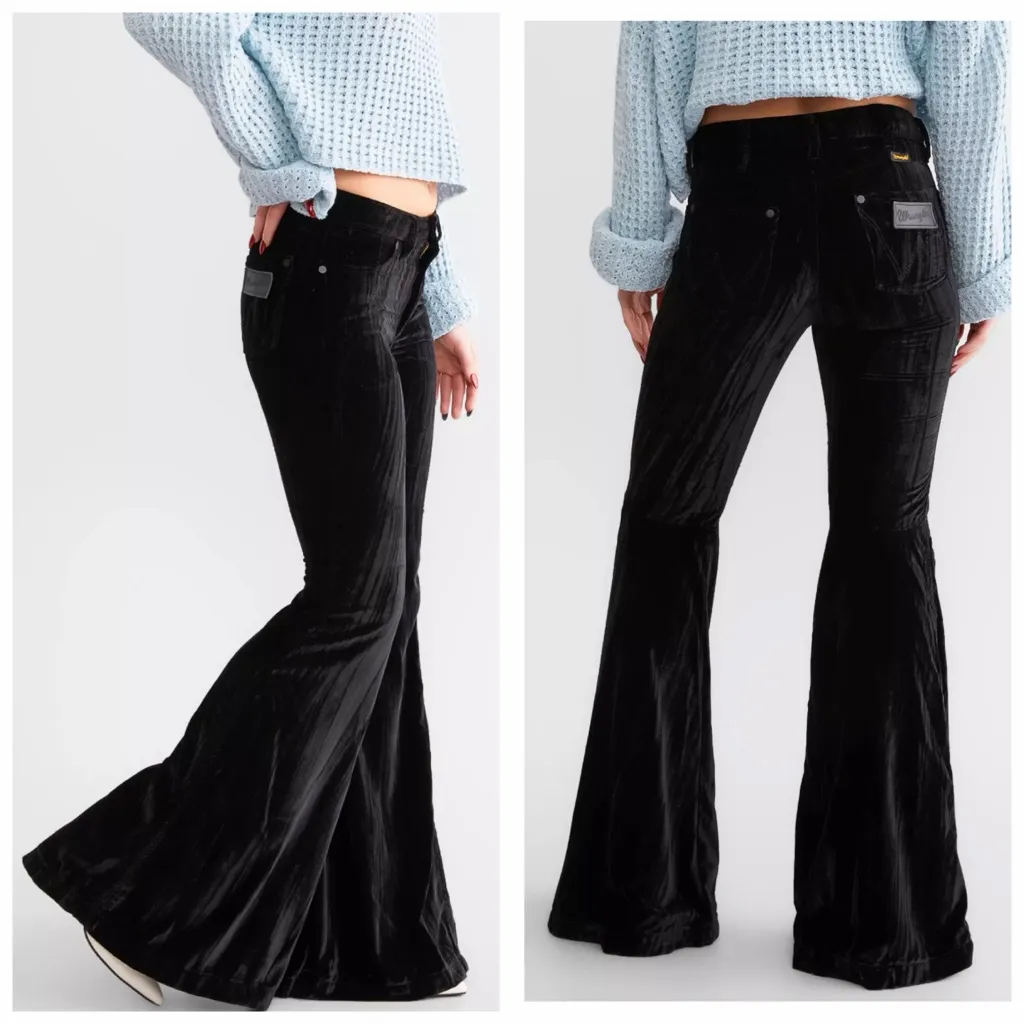 Wrangler Retro High Rise Velvet Trumpet Flare Pant - Image 2