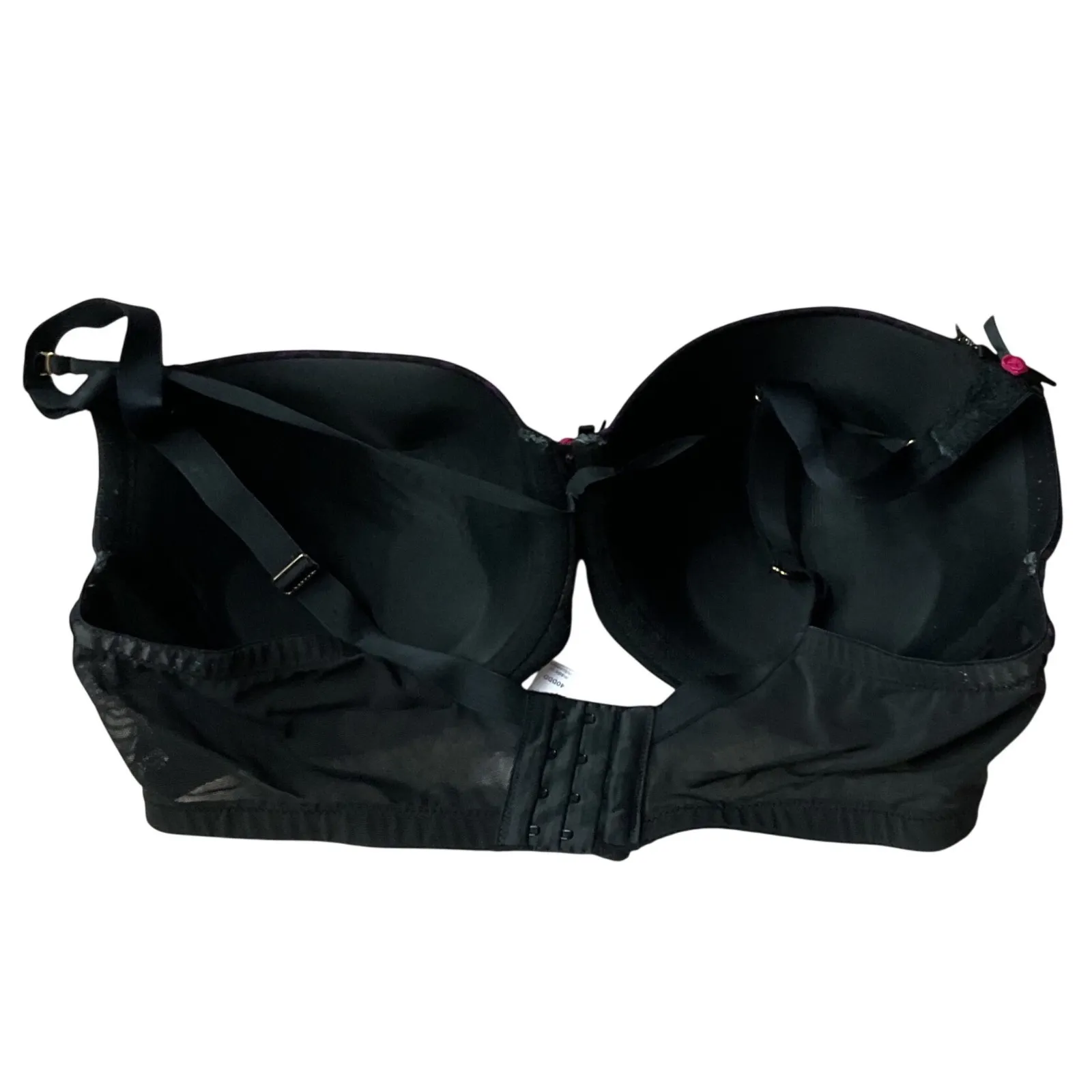 Cacique Women's Boost Balconette Underwire Black Laced Push Up Bra Size 40DDD - Image 5