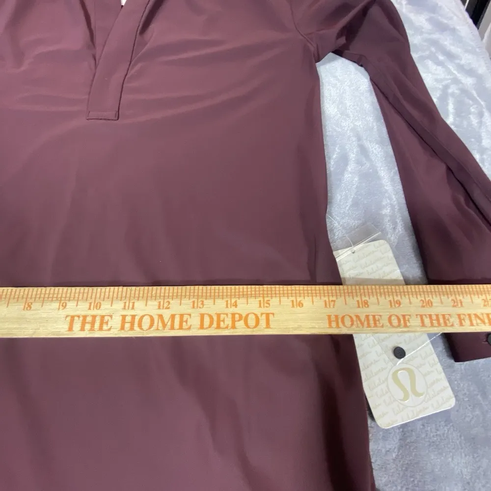 Lululemon Effortless Dress Size 4 Bordeaux Drama Travel Athletic Lightweight NEW - Image 12