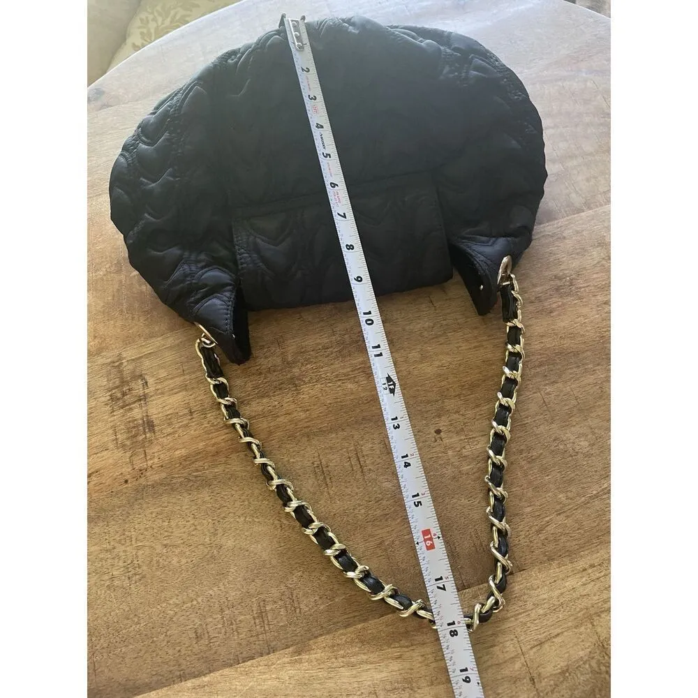 Koret Black Quilted Shoulder Bag Gold Chain Strap Medium Flap Handbag New Black - Image 8
