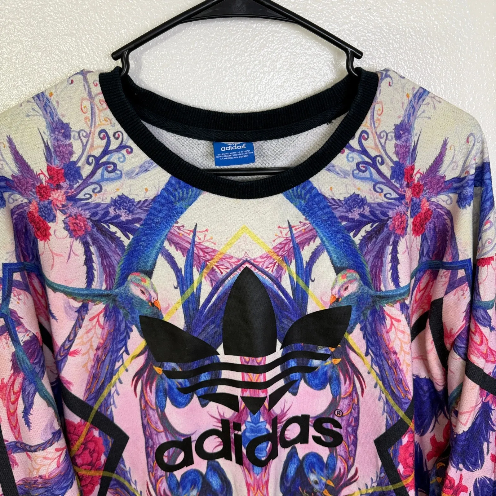 Adidas Originals Florera Sweatshirt Womens Long Sleeve Pullover Birds *FLAW - Image 4