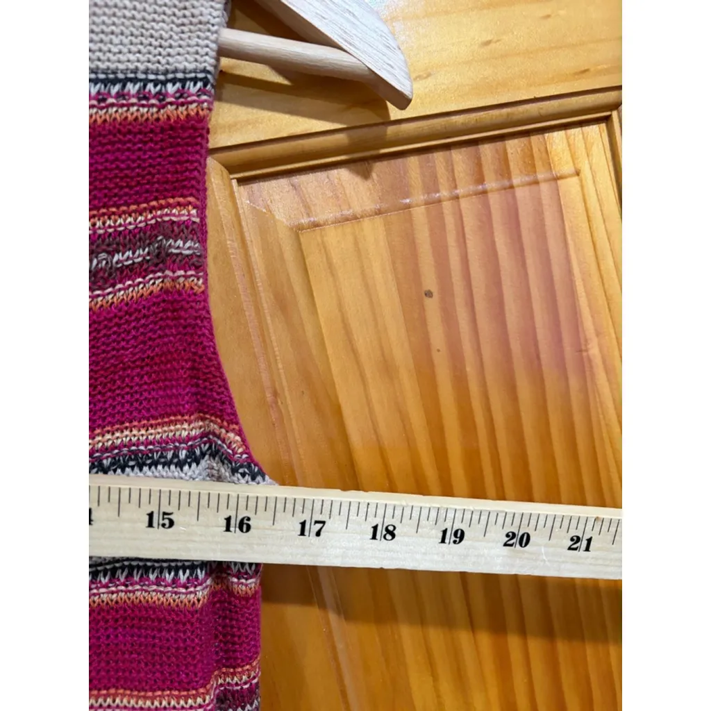 Lauren Ralph Lauren Linen Cotton Knit Sweater Tank Top Striped Boho Chic Size - Image 5