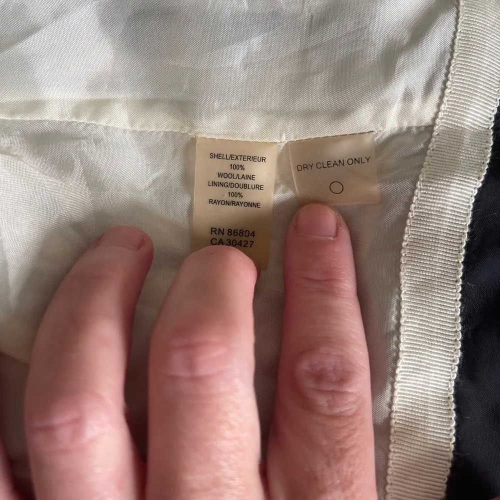 Magaschoni Wool Y2k Houndstooth Black & White Blazer Jacket Buttons Lined Small - Image 6