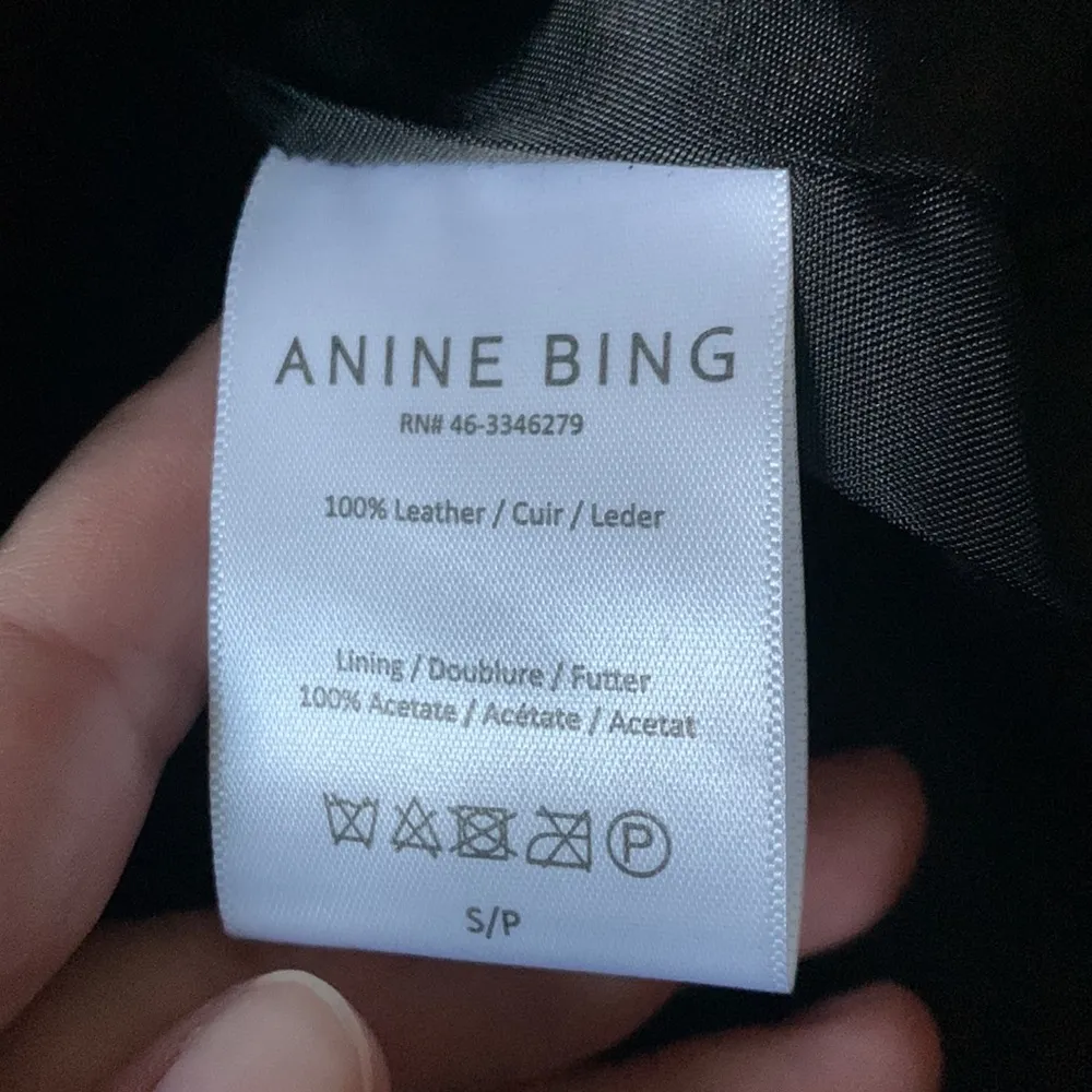 Anine Bing Cassidy black leather jacket - Image 9