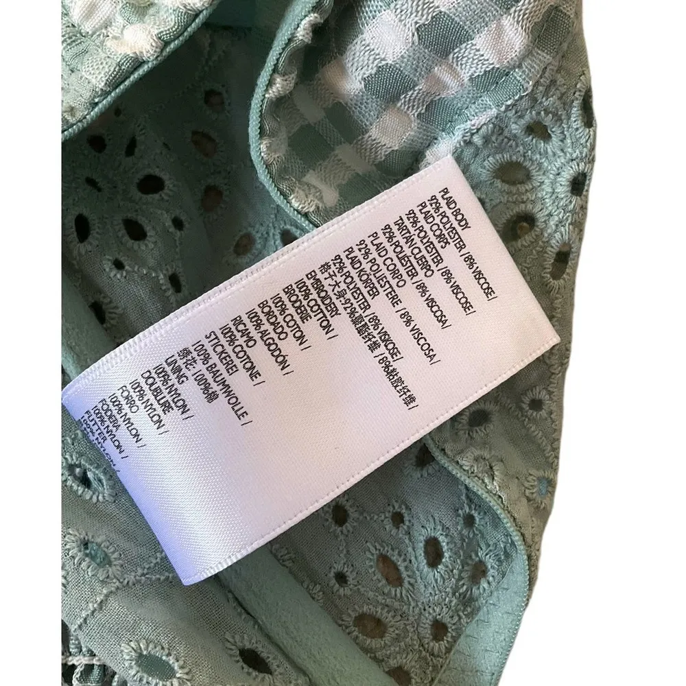 Urban Outfitters Green Size M Eyelet Crop Top (10H-30) - Image 7