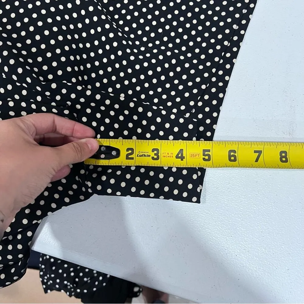 Ann Taylor Black White Polka Dot Wide Leg Flowy Shorts - Image 6