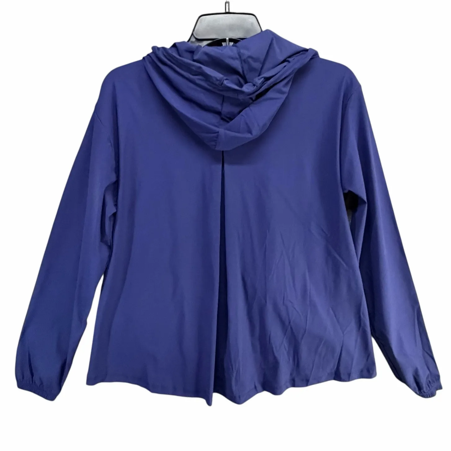 Iris & Ink Performance Jacket Womens S Patriot Blue Zip Up Hooded Athleisure - Image 4