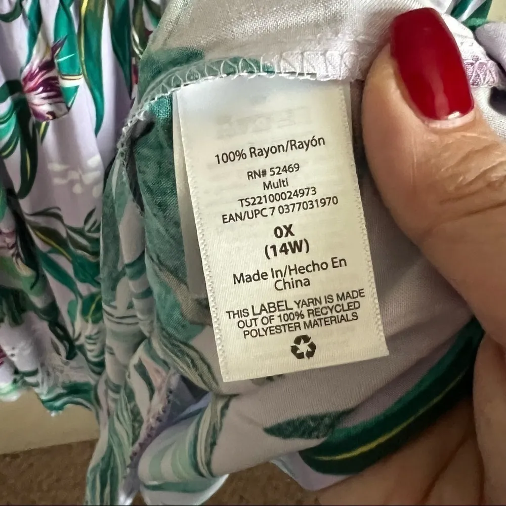 NWT Terra‎ & Sky Purple Island Floral Babydoll Dress - Image 10