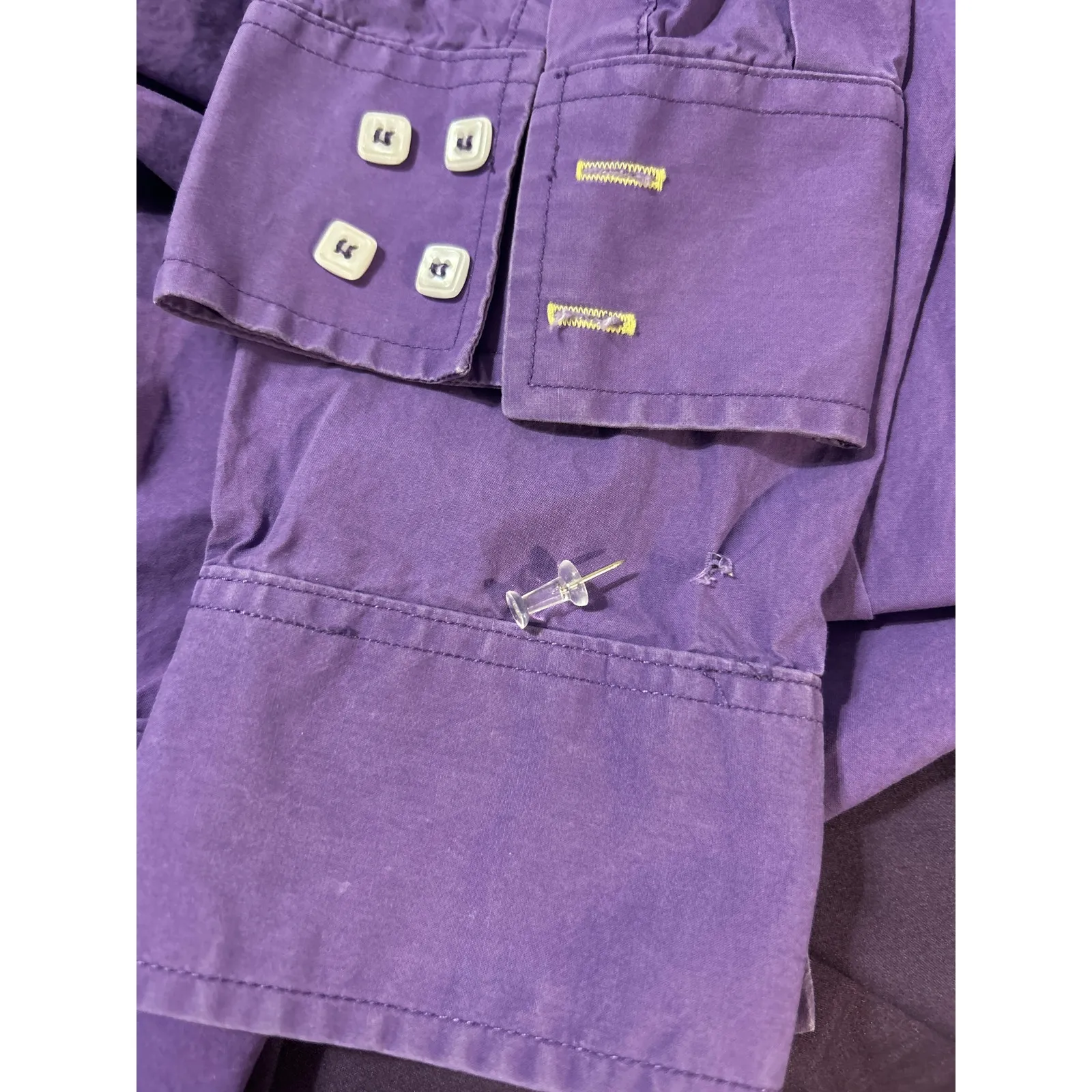 COOFANDY Women's Top Purple Yellow Contrasting Trim XXXL Artsy Cotton Size undefined - Image 13