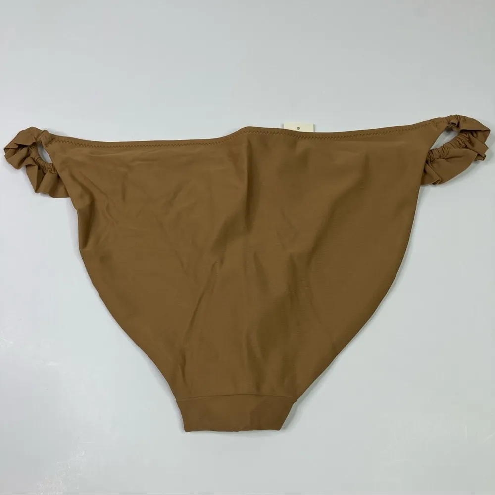 Aerie | Tan Neutral Ruffle Bikini Bottoms Full Coverage NWT Womens M - Image 5