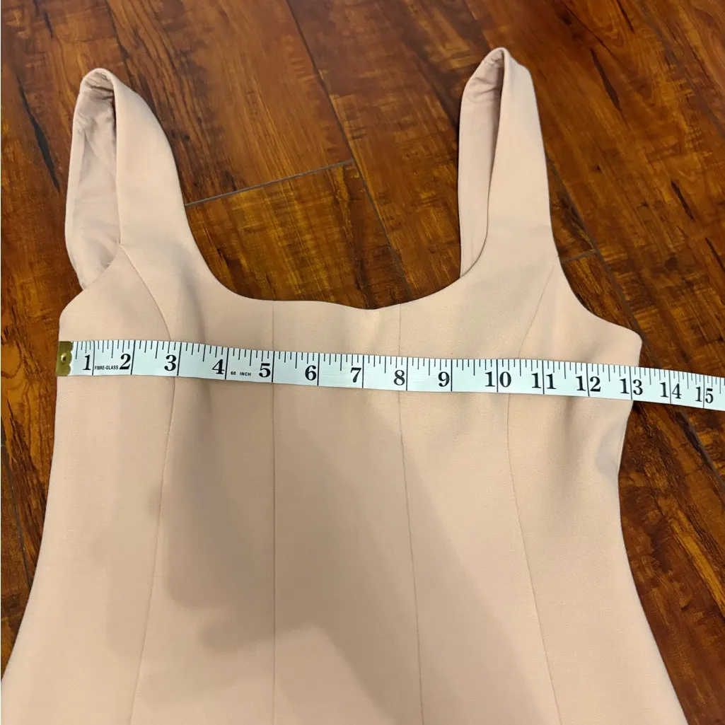 BCBGMaxAzria scoop neck fluted pink boho Polkadot wedding hem mini dress 0 NWT - Image 14