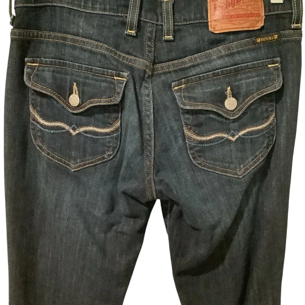 Lucky Brand Gene Montesano Special Edition Dark Wash Bootcut Jeans Size 2/26 - Image 4