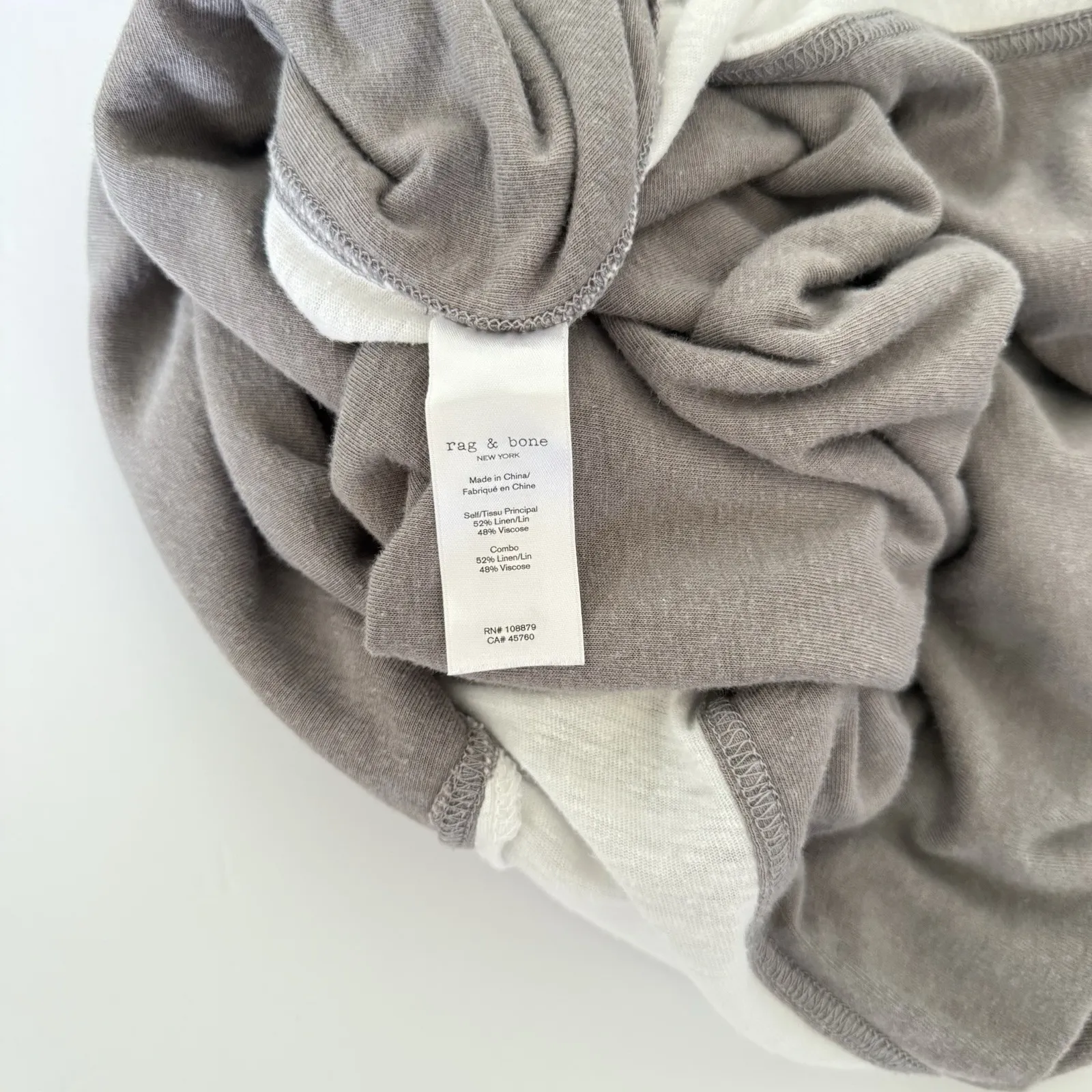 Gray Cream Bodycon Maxi Dress Women's XS Cotton Sleeveless Stretch Casual Chic - Image 8