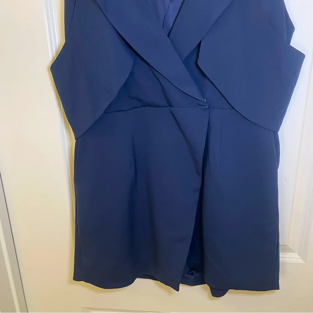 NWOT Lavish Alice V-Neck Romper - Women 10 - Blue - Image 5