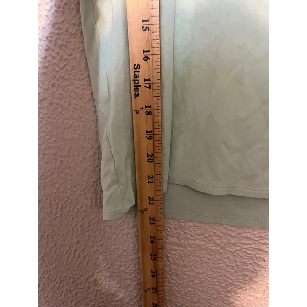 Eileen Fisher Green Mint Silk Stretch Jersey Scoop Neck Tunic Size XL - Image 6